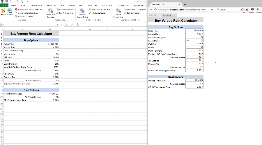 Financial Modeling with SpreadsheetWEB