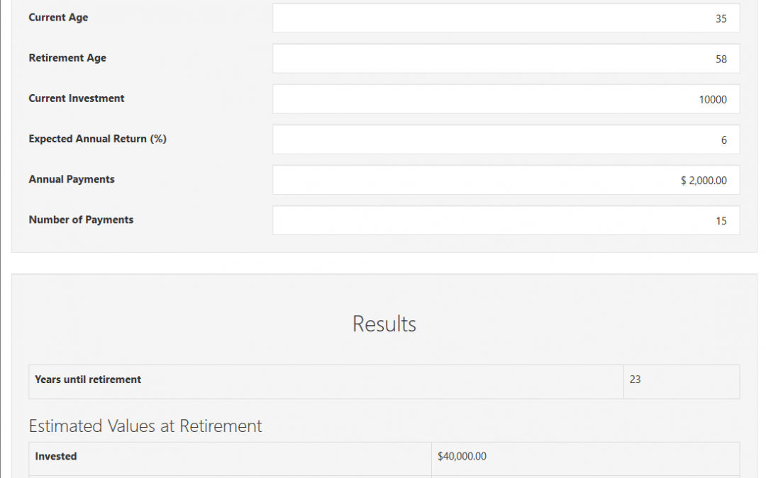 Retirement Saving Calculator
