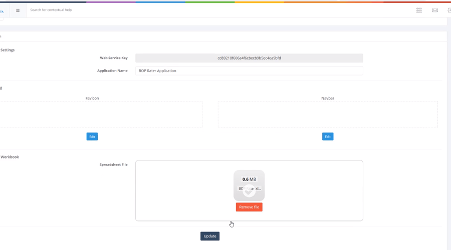 Editing Application Settings in Designer