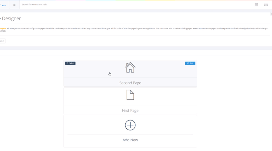 Pages in Designer