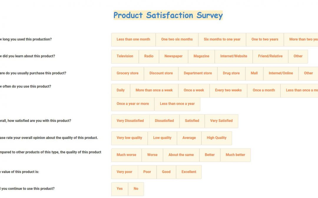 Product Satisfaction Survey