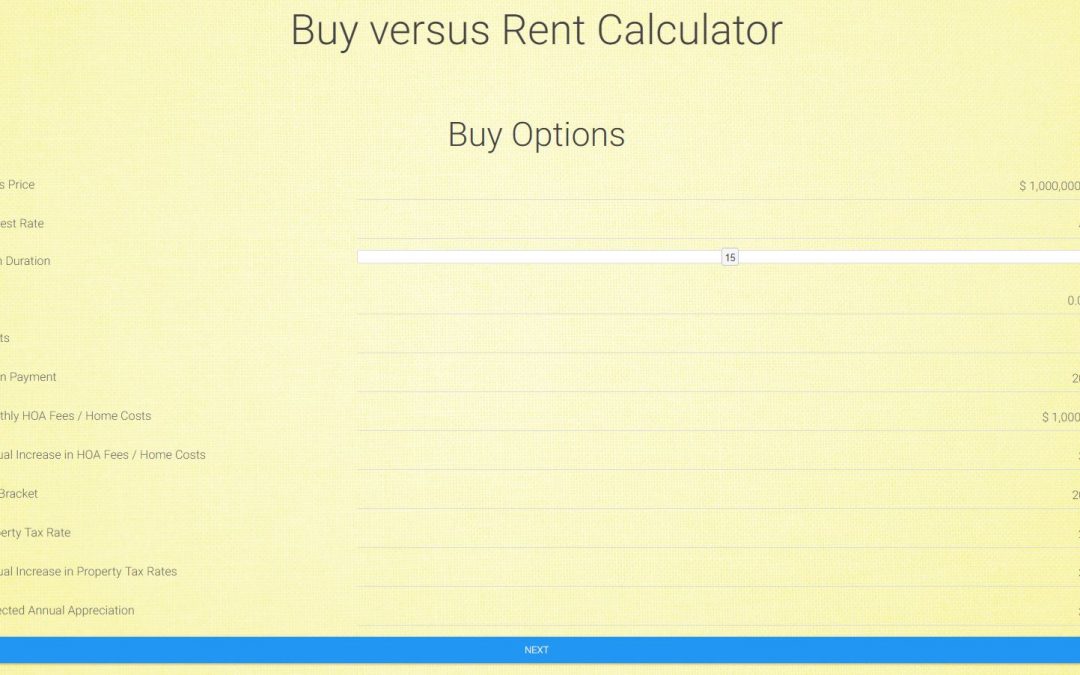 Buy vs. Rent Calculator