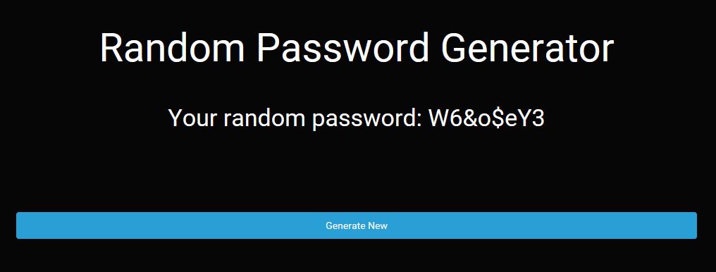 Random Password Generator