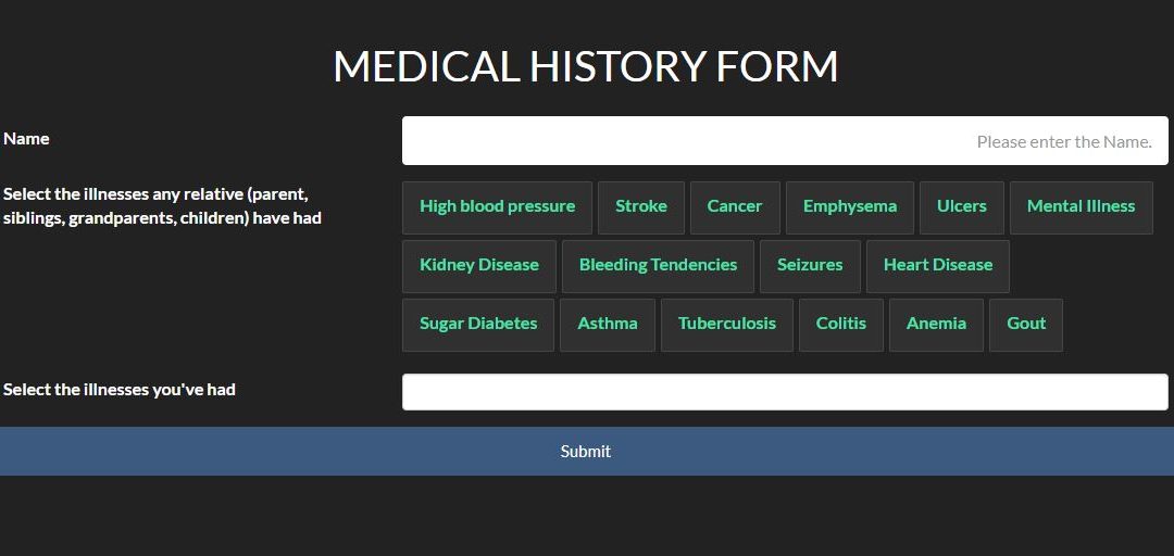 Medical History Form