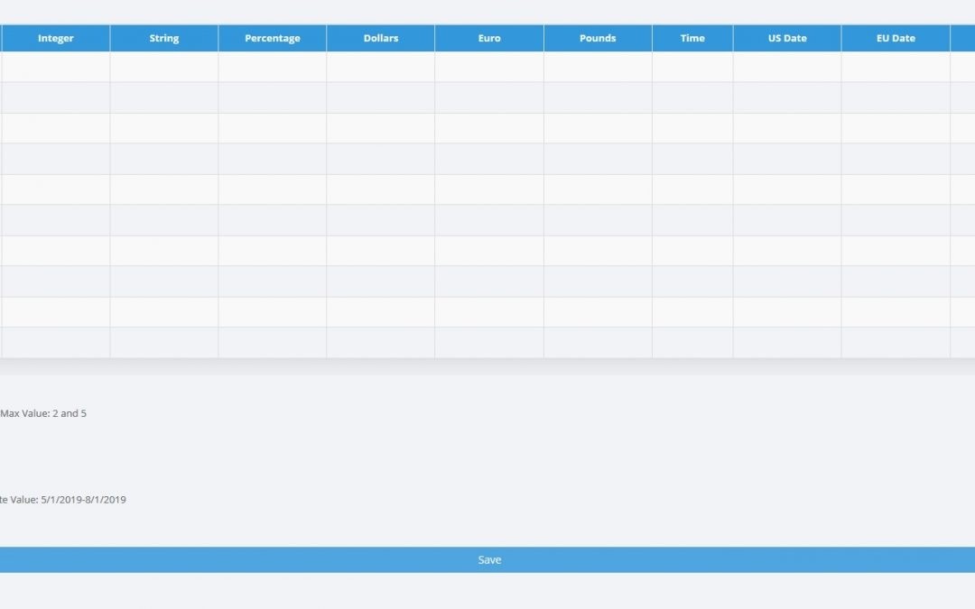 Input Grid Validation