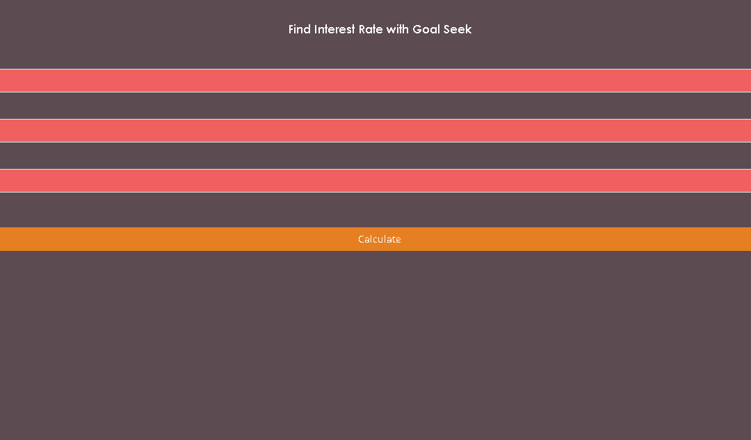Find Interest Rate with Goal Seek